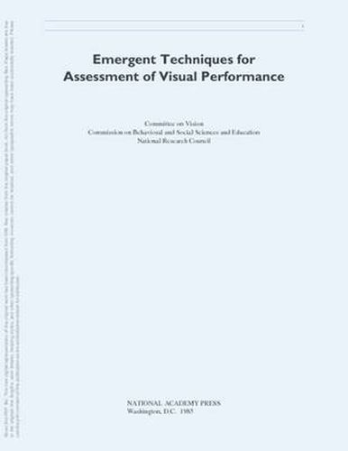 Emergent Techniques for Assessment of Visual Performance