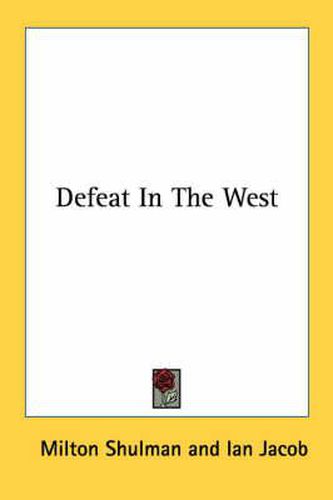 Cover image for Defeat in the West