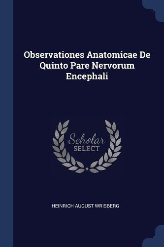 Cover image for Observationes Anatomicae de Quinto Pare Nervorum Encephali