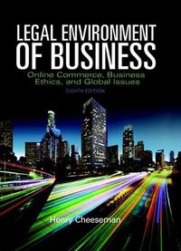 Cover image for Legal Environment of Business: Online Commerce, Ethics, and Global Issues