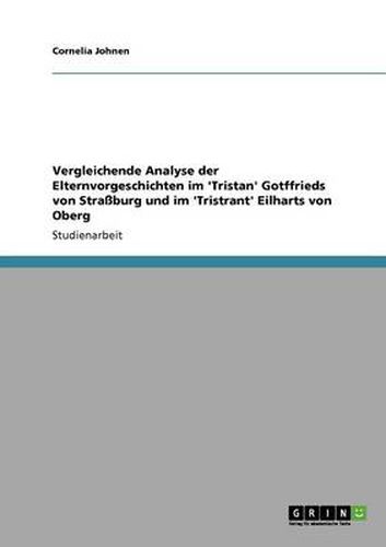Cover image for Vergleichende Analyse der Elternvorgeschichten im 'Tristan' Gotffrieds von Strassburg und im 'Tristrant' Eilharts von Oberg