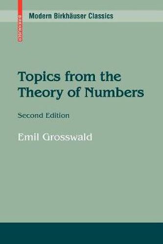 Cover image for Topics from the Theory of Numbers