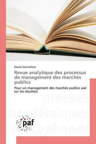 Cover image for Revue Analytique Des Processus de Management Des Marches Publics