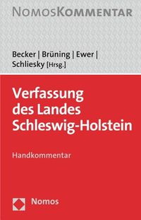 Cover image for Verfassung Des Landes Schleswig-Holstein: Handkommentar