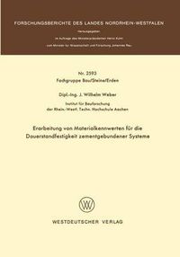 Cover image for Erarbeitung Von Materialkennwerten Fur Die Dauerstandfestigkeit Zementgebundener Systeme