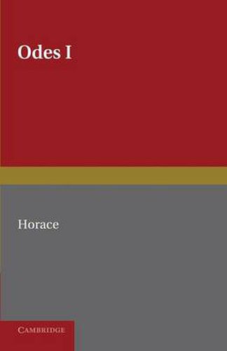 Cover image for Horace Odes I