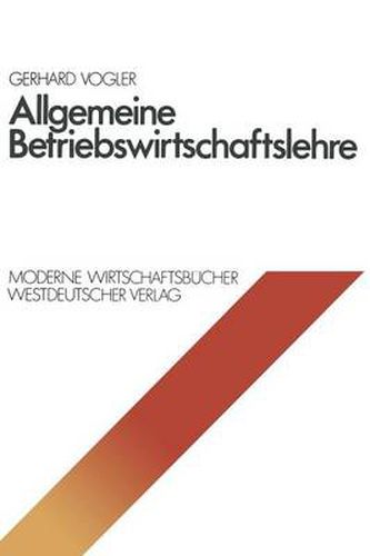 Cover image for Allgemeine Betriebswirtschaftslehre