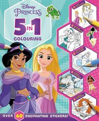 Cover image for Disney Princess: 5 in 1 Colouring