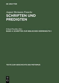 Cover image for Schriften zur biblischen Hermeneutik I