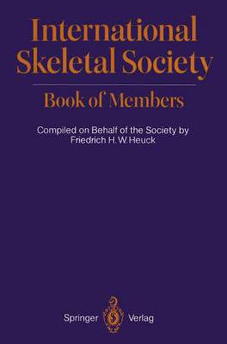 Cover image for International Skeletal Society Book of Members