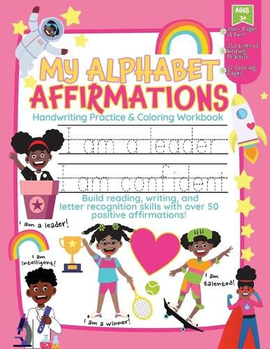 Cover image for My Alphabet Affirmations Coloring and Handwriting Workbook for Black Girls