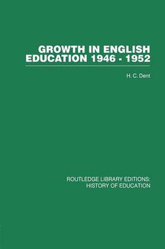 Cover image for Growth in English Education: 1946-1952