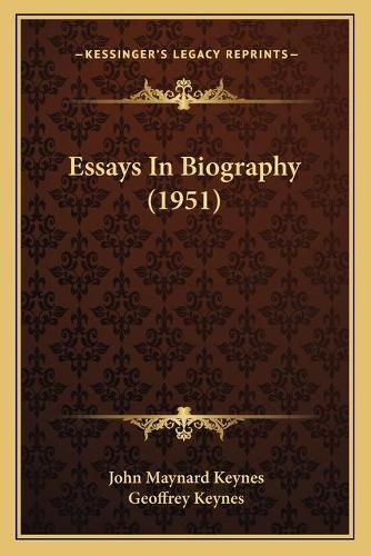 Cover image for Essays in Biography (1951)