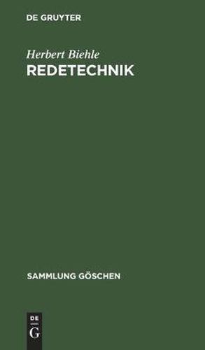 Cover image for Redetechnik: Einfuhrung in Die Rhetorik