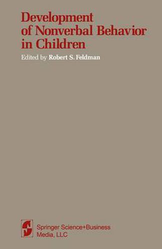 Cover image for Development of Nonverbal Behavior in Children