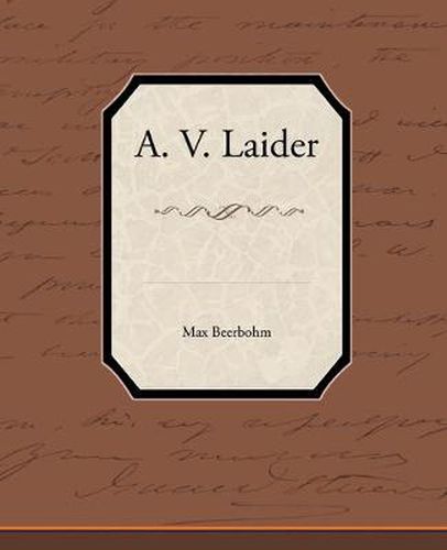 Cover image for A V Laider