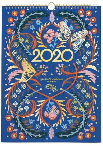 Cover image for 2020 High Note (R) Floral Typography by Jill De Haan 16-Month Designer Wall