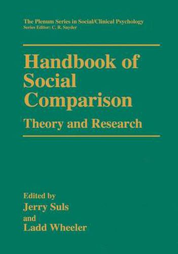 Cover image for Handbook of Social Comparison: Theory and Research