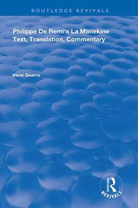 Cover image for Philippe de Remi's La Manekine: Text, Transaltion, Commentary