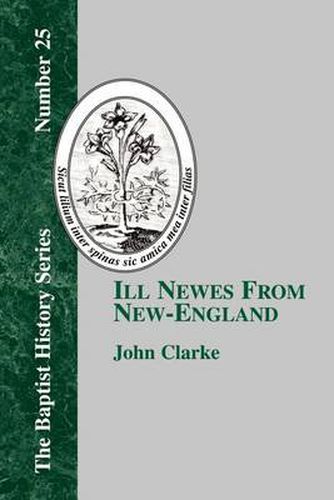 Cover image for Ill Newes From New-England