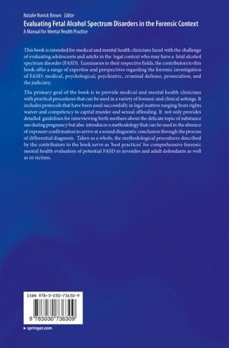 Cover image for Evaluating Fetal Alcohol Spectrum Disorders in the Forensic Context: A Manual for Mental Health Practice