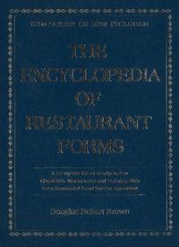 Cover image for Encyclopedia of Restaurant Forms: A Complete Kit of Ready-to-Use Checklists, Worksheets & Training Aids for a Successful Food Service Operation