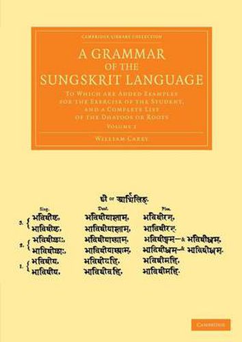 Cover image for A Grammar of the Sungskrit Language: To Which Are Added Examples for the Exercise of the Student, and a Complete List of the Dhatoos or Roots