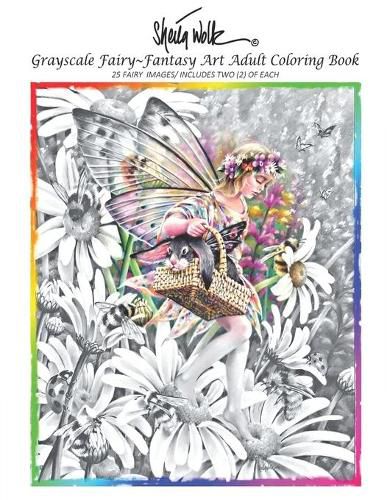 Cover image for Sheila Wolk GRAY SCALE FAIRY- Fantasy Art Adult Coloring Book