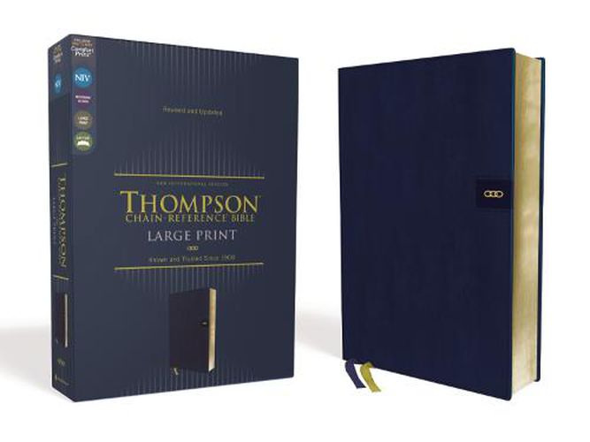 Cover image for NIV, Thompson Chain-Reference Bible, Large Print, Leathersoft, Navy, Red Letter, Comfort Print