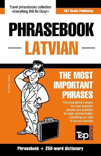 Cover image for English-Latvian phrasebook & 250-word mini dictionary