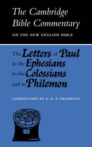 Cover image for The Letters of Paul to the Ephesians to the Colossians and to Philemon