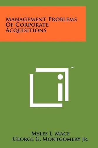 Cover image for Management Problems of Corporate Acquisitions