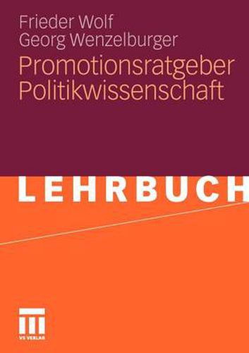 Cover image for Promotionsratgeber Politikwissenschaft