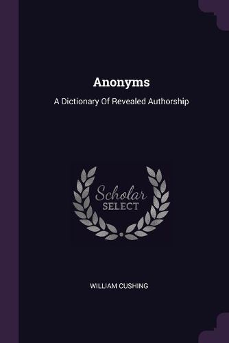 Cover image for Anonyms