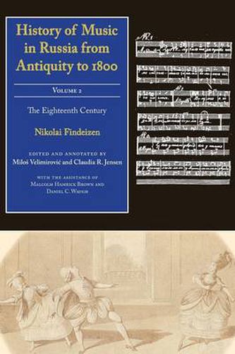 Cover image for History of Music in Russia from Antiquity to 1800