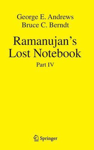 Cover image for Ramanujan's Lost Notebook: Part IV