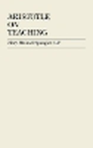 Cover image for Aristotle on Teaching