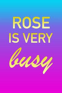 Cover image for Rose: I'm Very Busy 2 Year Weekly Planner with Note Pages (24 Months) - Pink Blue Gold Custom Letter R Personalized Cover - 2020 - 2022 - Week Planning - Monthly Appointment Calendar Schedule - Plan Each Day, Set Goals & Get Stuff Done