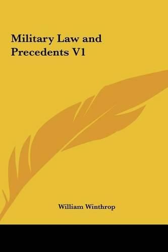 Cover image for Military Law and Precedents V1