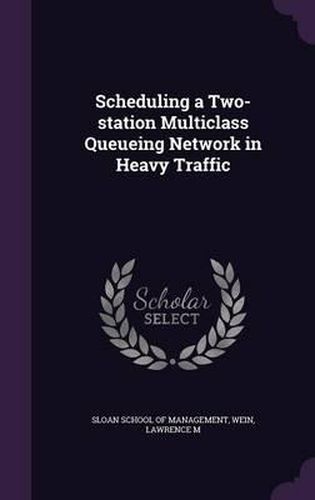 Scheduling a Two-Station Multiclass Queueing Network in Heavy Traffic