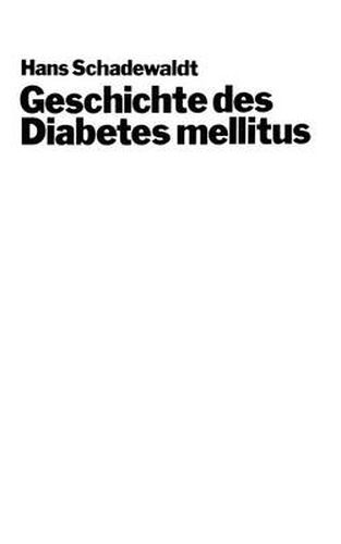 Cover image for Geschichte Des Diabetes Mellitus