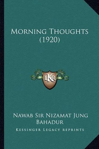 Cover image for Morning Thoughts (1920)