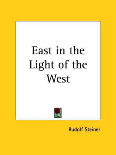 Cover image for East in the Light of the West (1922)