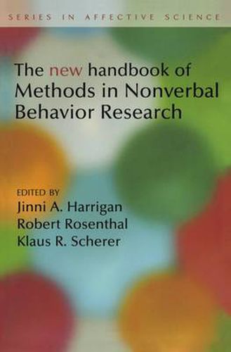 Cover image for New Handbook of Methods in Nonverbal Behavior Research