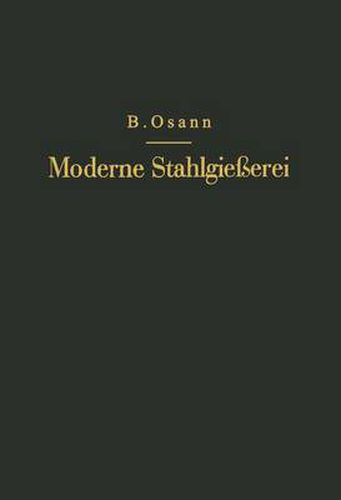 Cover image for Moderne Stahlgiesserei Fur Unterricht Und Praxis