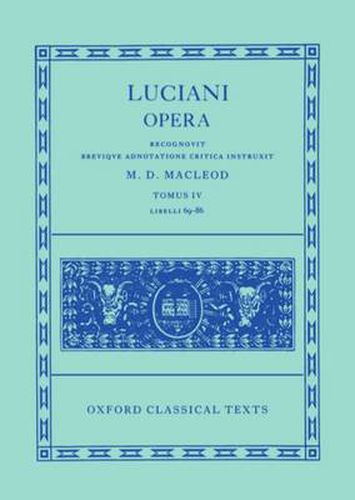 Cover image for Lucian Opera Tomus