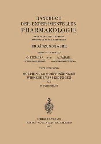 Cover image for Morphin Und Morphinahnlich Wirkende Verbindungen