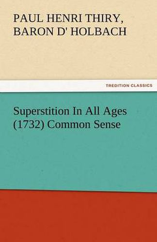 Cover image for Superstition in All Ages (1732) Common Sense