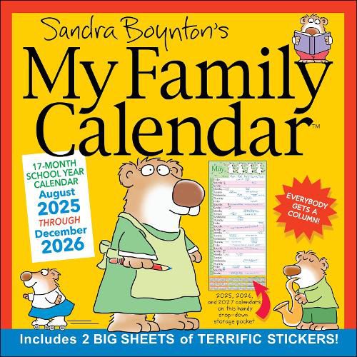 Cover image for Sandra Boynton's 17-Month 2025-2026 My Family Wall Calendar