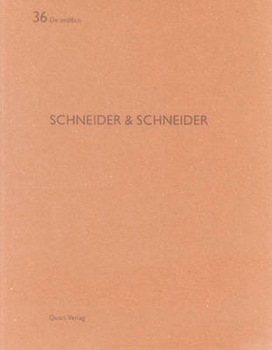 Cover image for Schneider & Schneider: De Aedibus 36